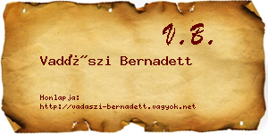 Vadászi Bernadett névjegykártya